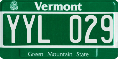 VT license plate YYL029