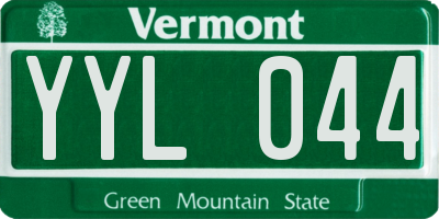 VT license plate YYL044
