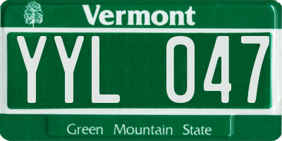VT license plate YYL047