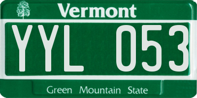 VT license plate YYL053