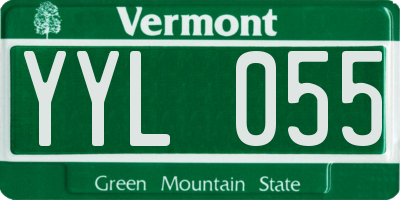 VT license plate YYL055
