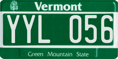 VT license plate YYL056