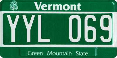 VT license plate YYL069