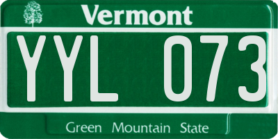 VT license plate YYL073