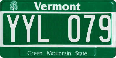 VT license plate YYL079