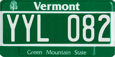 VT license plate YYL082