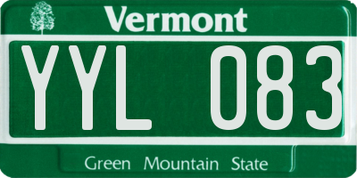 VT license plate YYL083