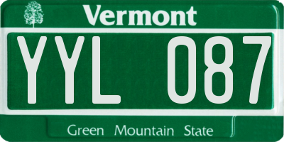 VT license plate YYL087
