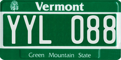 VT license plate YYL088