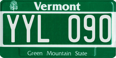 VT license plate YYL090