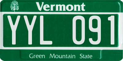 VT license plate YYL091