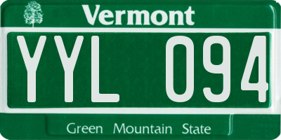 VT license plate YYL094