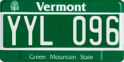 VT license plate YYL096