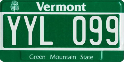 VT license plate YYL099