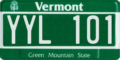 VT license plate YYL101