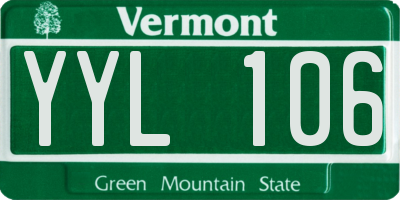 VT license plate YYL106