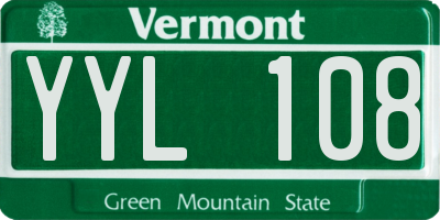 VT license plate YYL108