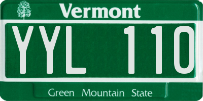 VT license plate YYL110