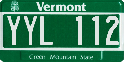 VT license plate YYL112