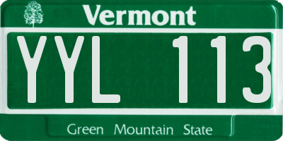 VT license plate YYL113
