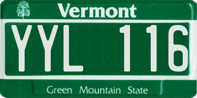 VT license plate YYL116