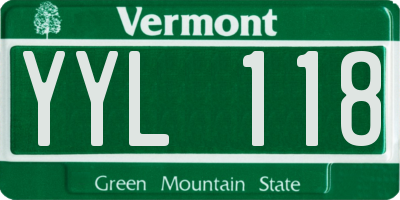 VT license plate YYL118