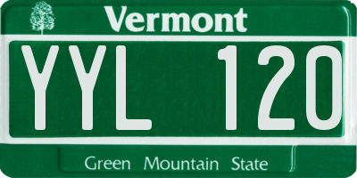 VT license plate YYL120