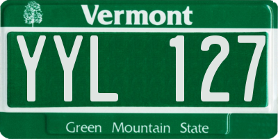 VT license plate YYL127