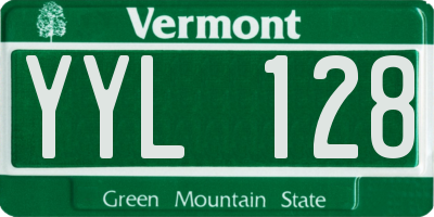 VT license plate YYL128