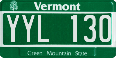 VT license plate YYL130