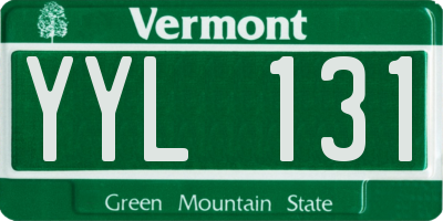 VT license plate YYL131