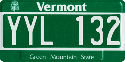 VT license plate YYL132