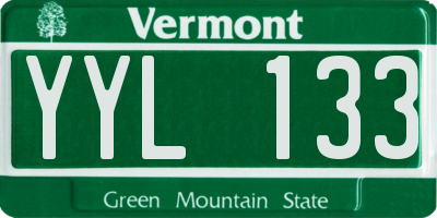 VT license plate YYL133