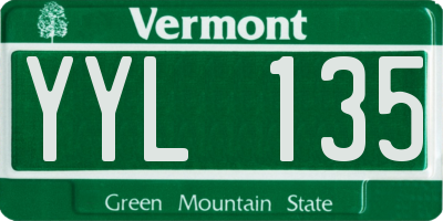 VT license plate YYL135