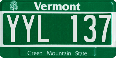 VT license plate YYL137