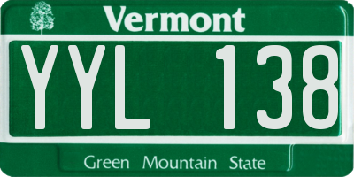 VT license plate YYL138