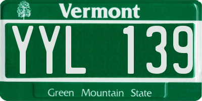 VT license plate YYL139