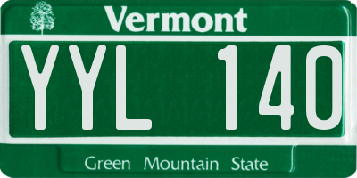 VT license plate YYL140