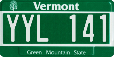 VT license plate YYL141