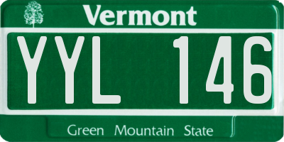 VT license plate YYL146
