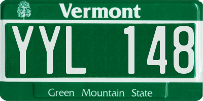 VT license plate YYL148