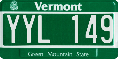 VT license plate YYL149