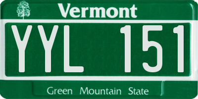 VT license plate YYL151