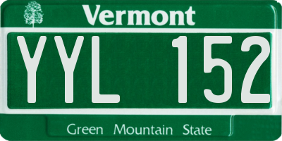 VT license plate YYL152