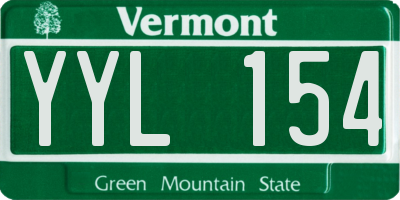 VT license plate YYL154