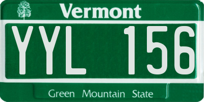 VT license plate YYL156