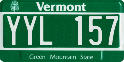 VT license plate YYL157