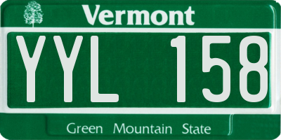VT license plate YYL158