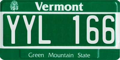 VT license plate YYL166