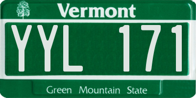 VT license plate YYL171